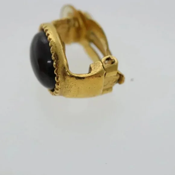 CHANEL Earring metal Gold Tone CC